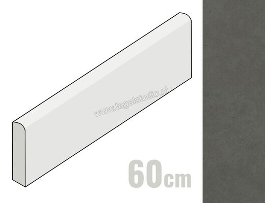  Marazzi Mystone - Moon Anthracite 7x60 cm Plint Mat Gestructureerd Naturale M8K4 | 238599