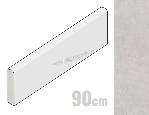  Marazzi Mystone - Moon White 7x90 cm Plint Mat Gestructureerd Naturale M8K6 | 238605