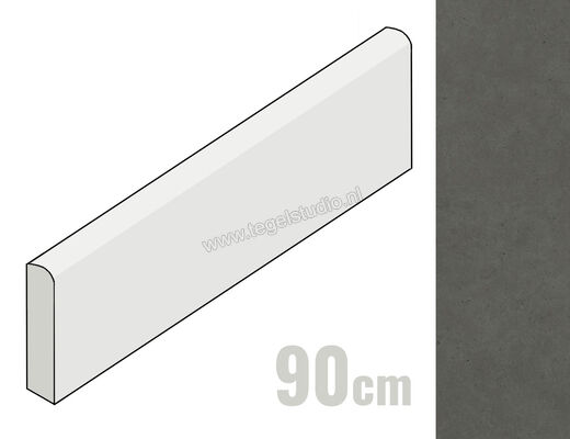  Marazzi Mystone - Moon Anthracite 7x90 cm Plint Mat Gestructureerd Naturale M8K9 | 238617