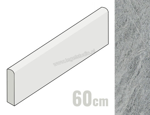 Marazzi Mystone - Quarzite Platinum 7x60 cm Plint Mat Gestructureerd Naturale M0QD | 239445