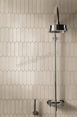  Marazzi Mystone - Travertino Navona 20x365 cm Mozaiek Ovale Lux Glanzend Gestructureerd Lux M9PJ | 239922