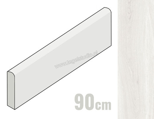 Marazzi Oltre White 7x90 cm Plint Mat Vlak Naturale M9JM | 240561