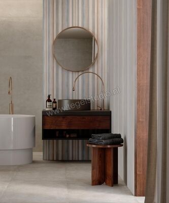  Marazzi Plaza Grey 30x90 cm Wandtegel Decoro Wallace Grey Mat Gestructureerd Naturale M95K | 241293