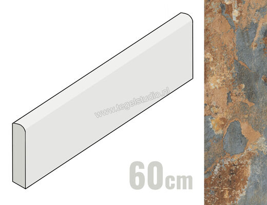  Marazzi Rocking Multicolor 7x60 cm Plint Mat Gestructureerd Strutturato M179 | 241899