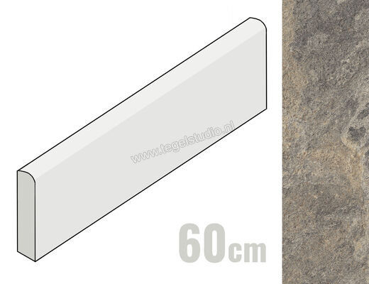  Marazzi Rocking Grey 7x60 cm Plint Mat Gestructureerd Naturale M17M | 241914