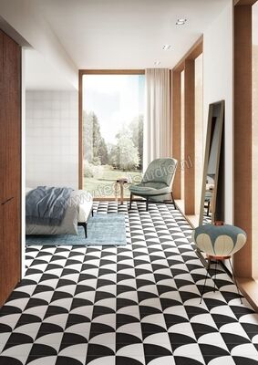  Marazzi Scenario Nero 20x20 cm Vloertegel / Wandtegel Tappeto 2A Mat Vlak Naturale M8RF | 242136