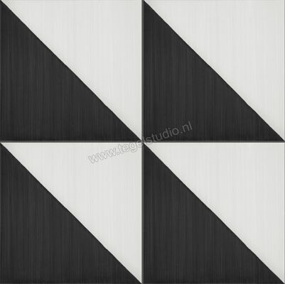  Marazzi Scenario Nero 20x20 cm Vloertegel / Wandtegel Tappeto 2 Mat Vlak Naturale M8RC | 242163