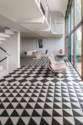  Marazzi Scenario Nero 20x20 cm Vloertegel / Wandtegel Tappeto 2 Mat Vlak Naturale M8RC | 242166