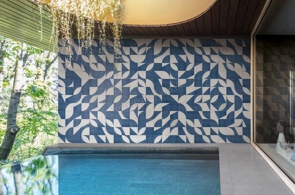  Marazzi Scenario Blu 20x20 cm Vloertegel / Wandtegel Decoro Mix Blu Mat Vlak Naturale M8RJ | 242235