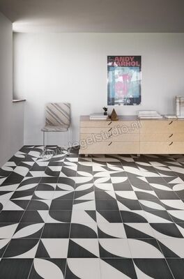  Marazzi Scenario Nero 20x20 cm Vloertegel / Wandtegel Decoro Mix Nero Mat Vlak Naturale M8RK | 242259