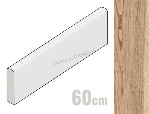  Marazzi Treverkmore Oak 6x60 cm Plint Mat Gestructureerd Naturale MMZ1 | 244497