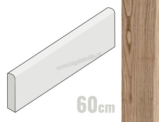  Marazzi Treverkmore Coffee 6x60 cm Plint Mat Gestructureerd Naturale MMZ2 | 244500