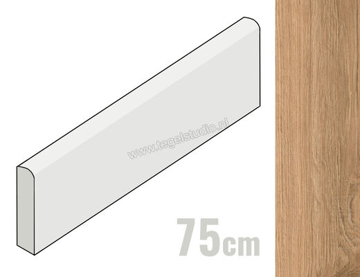  Marazzi Treverkmust Beige 7x75 cm Plint Selection Mat Gestructureerd Naturale M08J | 244620