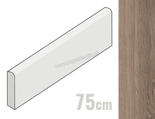  Marazzi Treverkmust Taupe 7x75 cm Plint Selection Mat Gestructureerd Naturale M08K | 244623