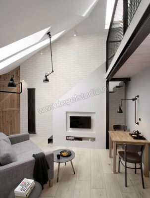  Marazzi Treverkmust White 25x150 cm Vloertegel / Wandtegel Mat Gestructureerd Naturale M05E | 244653