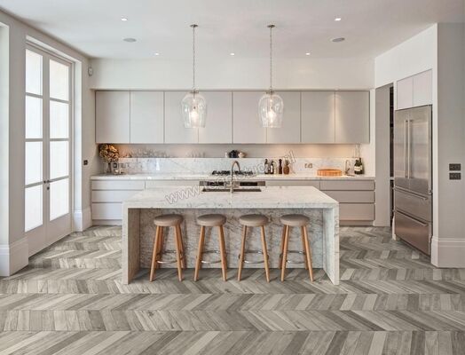  Marazzi Treverksoul Grey 11x54 cm Vloertegel / Wandtegel Chevron Mat Gestructureerd Naturale M0MN | 244782