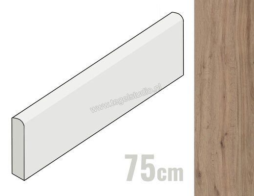  Marazzi Treverktrend Rovere Naturale 7x75 cm Plint Mat Gestructureerd Naturale MMQ4 | 244854