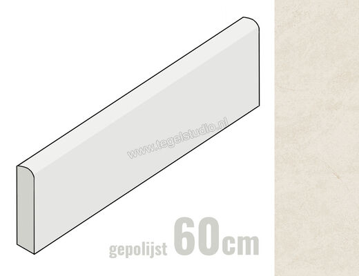Margres Concept White 8x60 cm Plint Glanzend Vlak A 86CT1A | 247598
