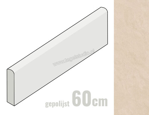 Margres Concept Beige 8x60 cm Plint Glanzend Vlak A 86CT2A | 247601
