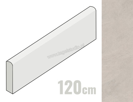 Margres Concept Light Grey 8x120 cm Plint Mat Vlak Naturale 812CT3NR | 247628