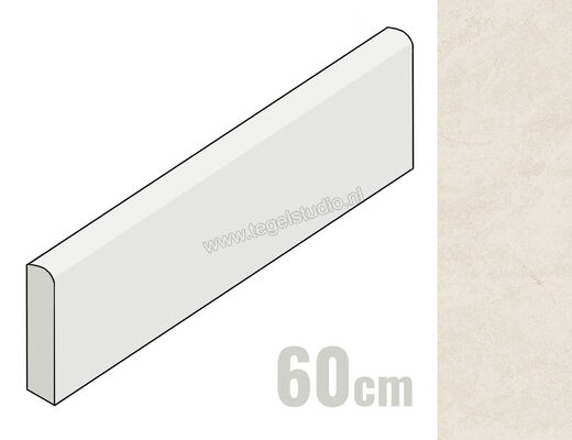 Margres Concept White 8x60 cm Plint Mat Vlak Naturale 86CT1NR | 247634