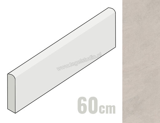 Margres Concept Light Grey 8x60 cm Plint Mat Vlak Naturale 86CT3NR | 247640