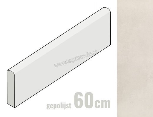 Margres Tool White 8x60 cm Plint Glanzend Vlak A 86TL1A | 247955
