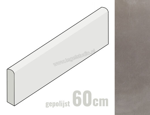 Margres Tool Grey 8x60 cm Plint Glanzend Vlak A 86TL4A | 247964