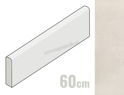 Margres Tool White 8x60 cm Plint Mat Vlak Nr 86TL1NR | 247979
