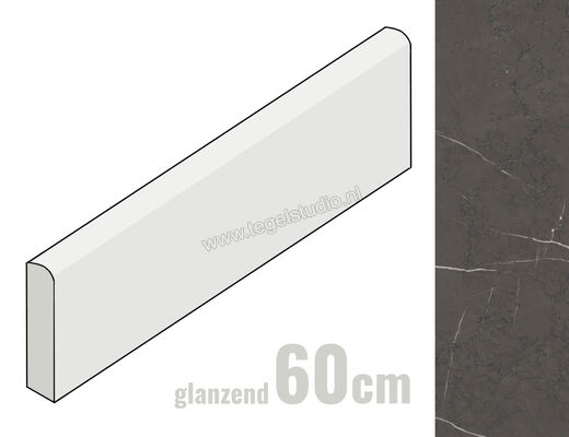 Marazzi Allmarble Imperiale Lux 7x60 cm Plint Glanzend Vlak Lux M42R | 248183