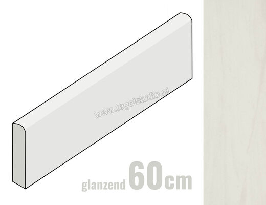 Marazzi Allmarble Lasa Lux 7x60 cm Plint Glanzend Vlak Lux MMKN | 248267