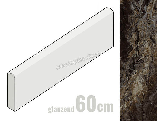 Marazzi Allmarble Frappuccino Lux 7x60 cm Plint Glanzend Vlak Lux MMKU | 248282