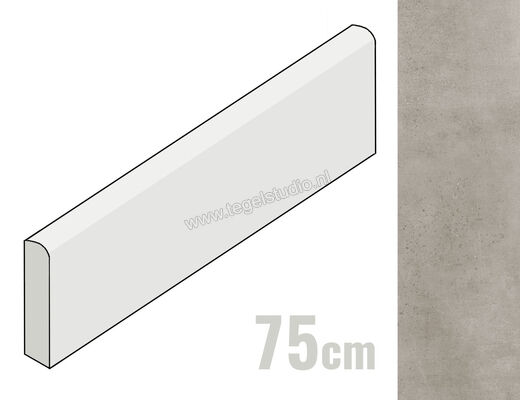 Keraben Boreal Grey 8x75 cm Plint Mat Vlak Naturale GT83E010 | 248699