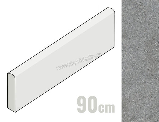 Keraben Underground Graphite 8x90 cm Plint Mat Vlak Naturale P0000022 | 248744