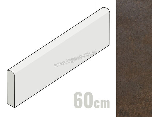 Love Tiles Metallic Carbon 8x60 cm Plint Mat Vlak 661.0034.0091 | 249119