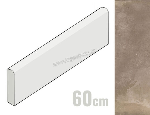 Emilceramica Kotto Xl Terra 4.6x60 cm Plint Mat Vlak Naturale E3AL | 249587