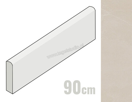 Emilceramica Nordika Sand 4.6x90 cm Plint Mat Gestructureerd Naturale ECWD | 249617