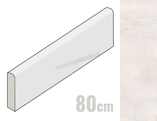 Emilceramica Be Square Ivory 4.6x80 cm Plint Mat Vlak Naturale ECYJ | 249635