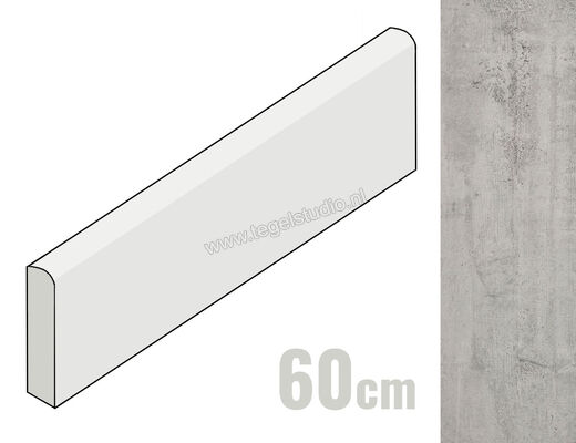 Sant Agostino Form Grey 7.3x60 cm Plint Mat Vlak Naturale CSABFOGR60 | 249683