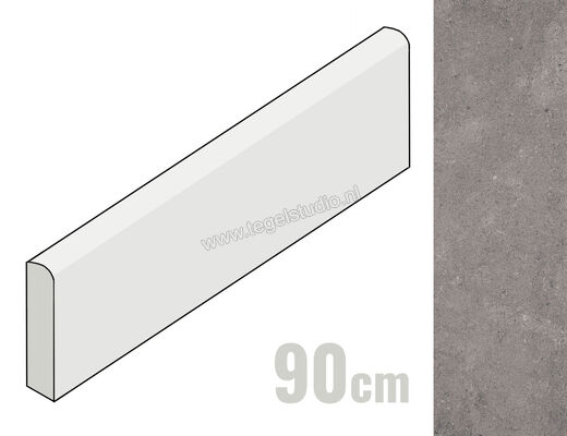 Sant Agostino Highstone Grey 7.3x90 cm Plint Mat Vlak Naturale CSABHSGY90 | 249728