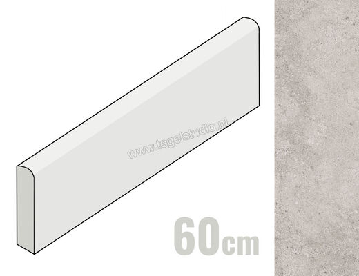 Sant Agostino Highstone Pearl 7.3x60 cm Plint Mat Vlak Naturale CSABHSPE60 | 249737