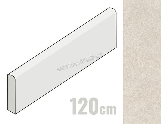 Atlas Concorde Boost Mineral White 7.2x120 cm Plint Mat Vlak Naturale AIIK | 251891