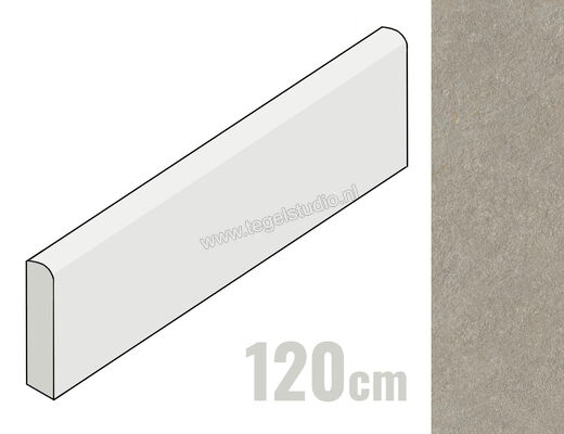 Atlas Concorde Boost Mineral Grey 7.2x120 cm Plint Mat Vlak Naturale AIIN | 251897