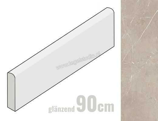 Keraben Inari Vison 8x90 cm Plint Romo Glanzend Gestructureerd Lappato GVB6Q02C | 255785