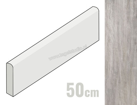 Keraben Lenda Grey 8x50 cm Plint Mat Gestructureerd Naturale GW9VP020 | 256661
