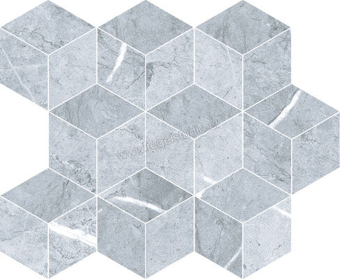 Keraben Inari Gris 26x30 cm Mozaiek Cube Glanzend Gestructureerd Lappato GVB5W042 | 263252