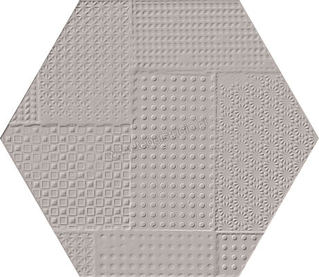 Emilceramica Sixty Cenere 21x18.2 cm Wandtegel Small Esagona Silkteck Mat Gestructureerd Naturale EKN3 | 264356