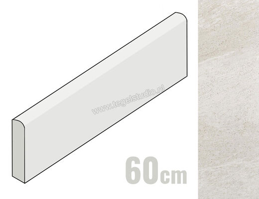 Keraben Brancato Blanco 8x60 cm Plint Mat Vlak Naturale GEERQ340 | 265187