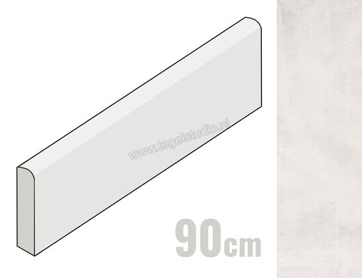  XL Style Metropolis Bianco 7.5x90 cm Plint Mat Vlak Naturale CVSLMTB90 | 266442