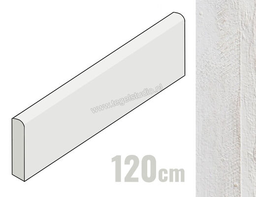 Emilceramica 20Twenty Pallets White 4.6x120 cm Plint Mat Gestructureerd Naturale ECN7 | 267246